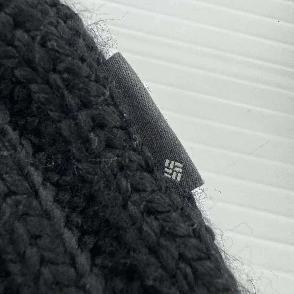 Columbia Chunky Knit Button Winter Scarf Button Indie Cabincore Boho